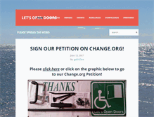 Tablet Screenshot of letsopendoors.net